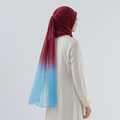 Burgundy to Sky Blue