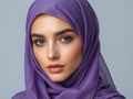 Cotton Voile Hijab-Purple