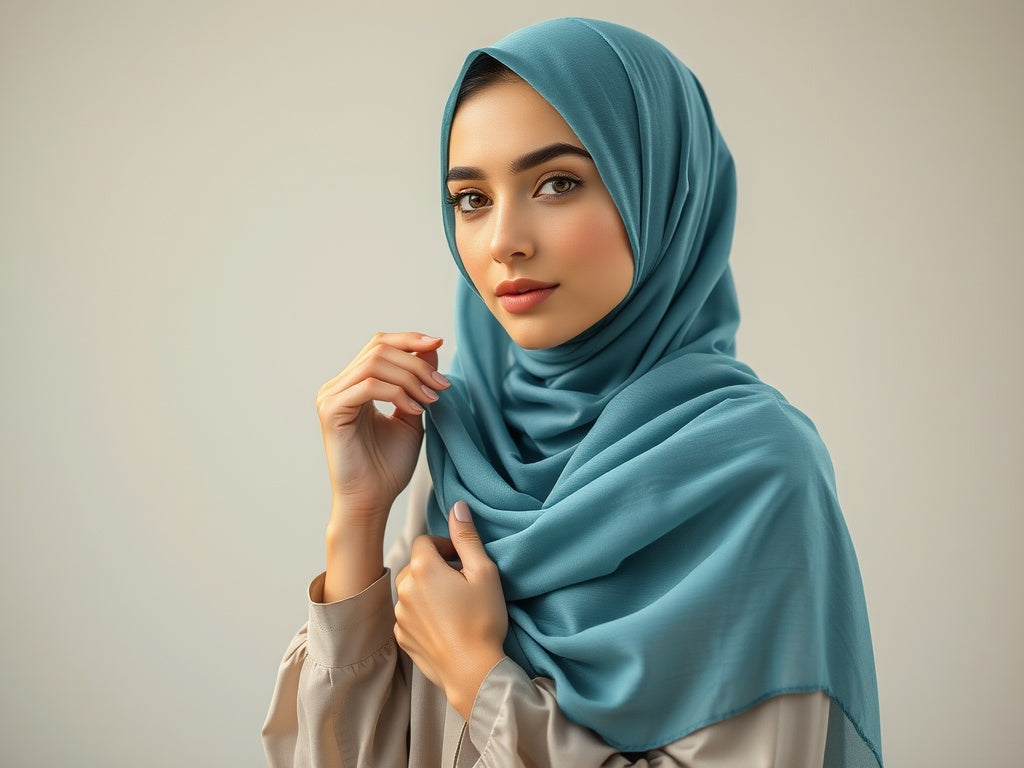 100% Silk Elegance- Teal