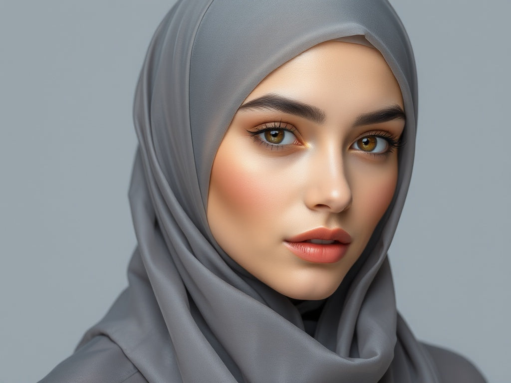 Premium Chiffon Hijab- Grey