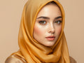 Premium Chiffon Hijab- Gold