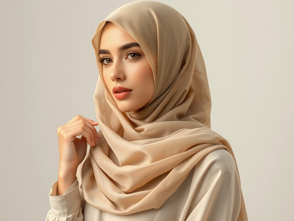 100% Silk Elegance- Light Taupe