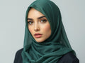 Premium Chiffon Hijab- Hunter green