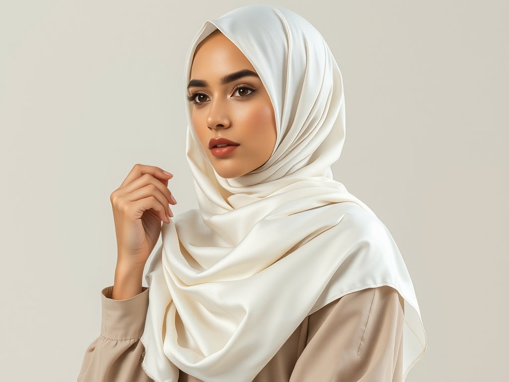 100% Silk Elegance- White