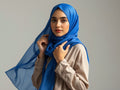 100% Silk Elegance- Cobalt