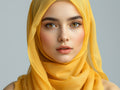 Premium Chiffon Hijab-Yellow