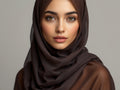 Premium Chiffon Hijab- Brown