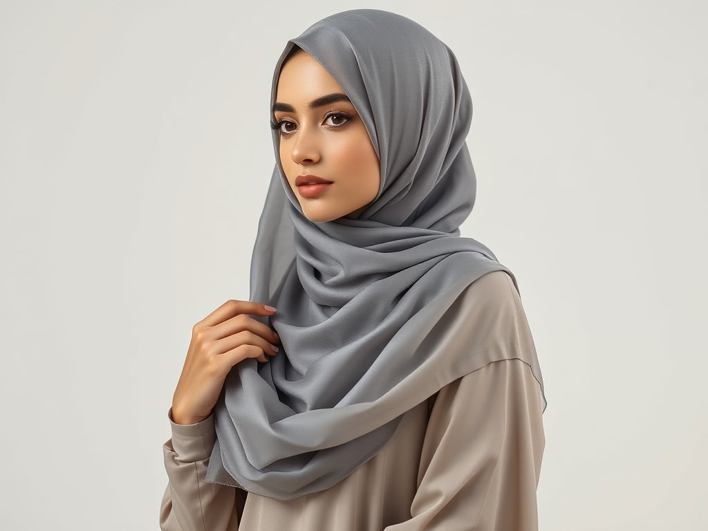 100% Silk Elegance- Grey