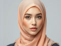 Premium Chiffon Hijab- Peach