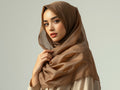 100% Silk Elegance- Brown